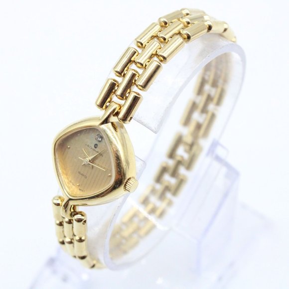 J.B Champion Watch Womens Gold Tone Stainless Steel Classic Quartz Gold Dial - Picture 3 of 8